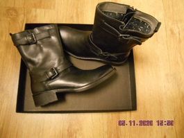 Hochwertige Echt Leder STIEFELETTEN Marc O`Polo 37 NEU noir